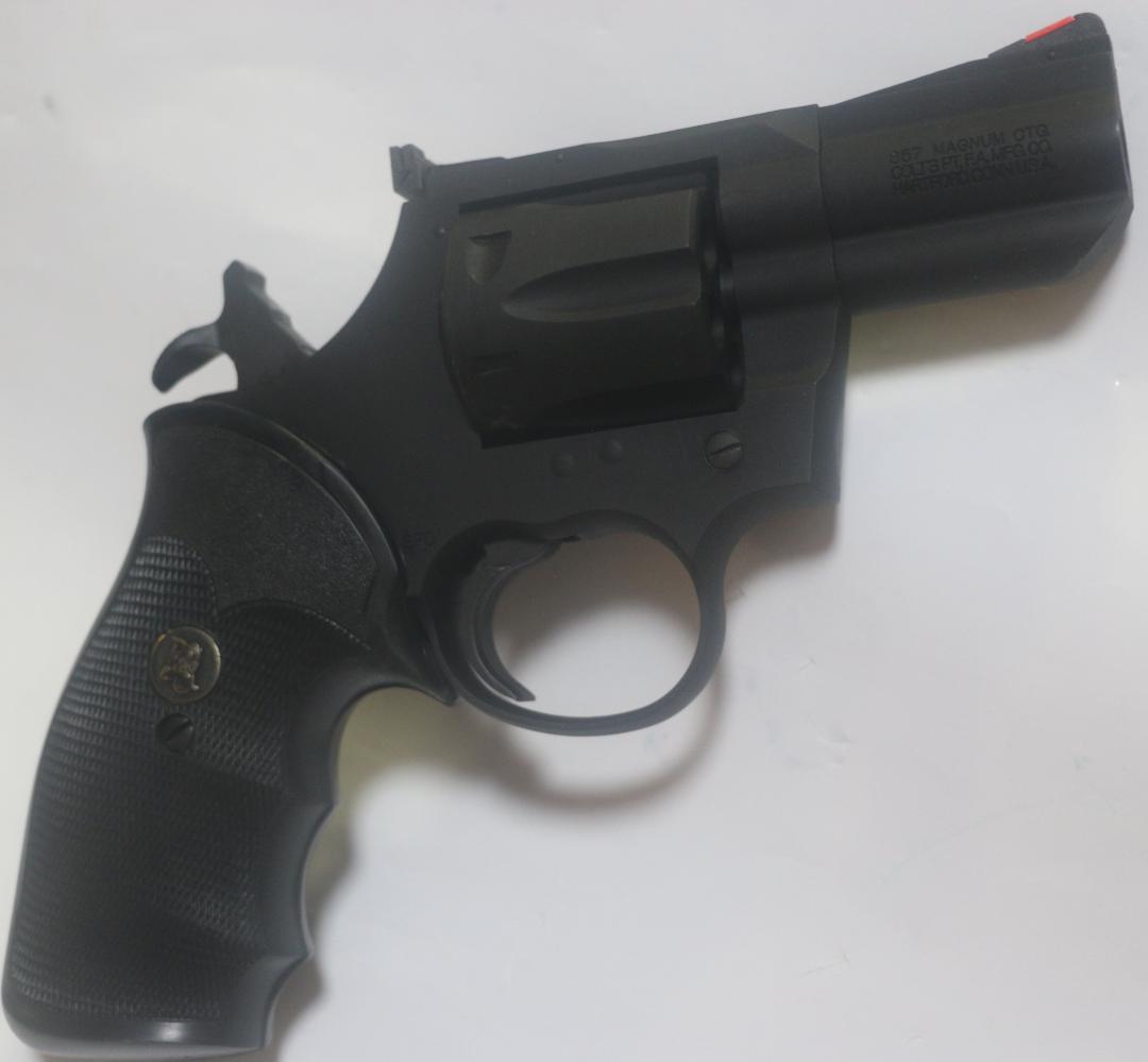 KSC製ＨＷ樹脂モデルガン コルト・キングコブラ　黒２.５インチＳＰＧ合法品