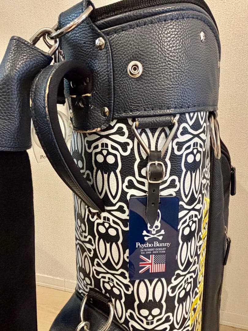 Psycho Bunny キャディバッグ 紺/白/黄色