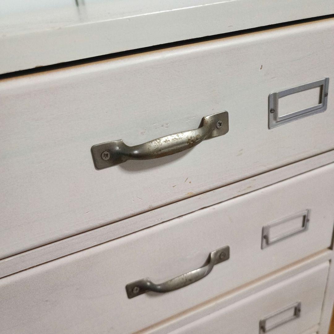 レトロ 6段チェスト キャビネット 北欧 ナチュラル モダン 白 アンティーク風