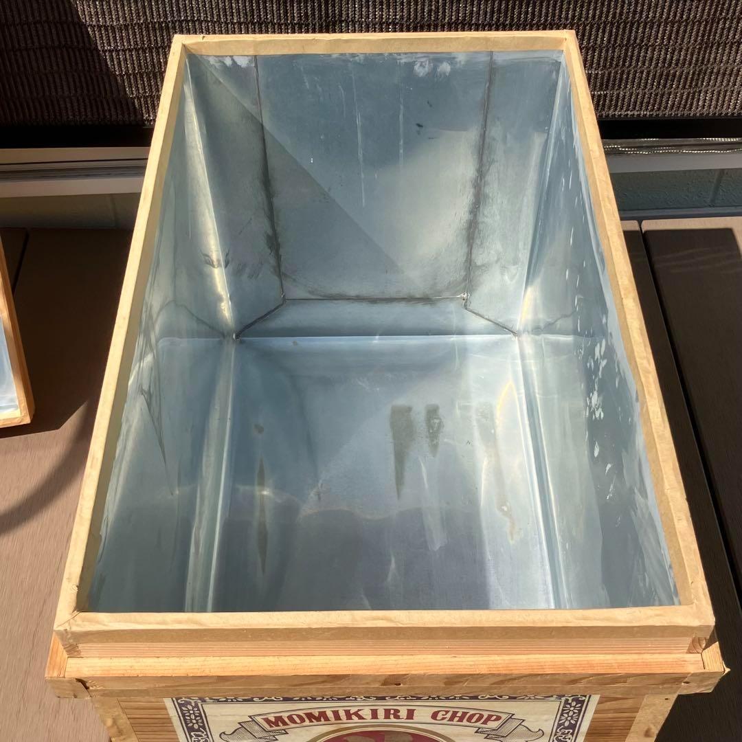 【レトロ】お茶の木箱(43.5×47.5×67.5) 　インテリア/収納/木