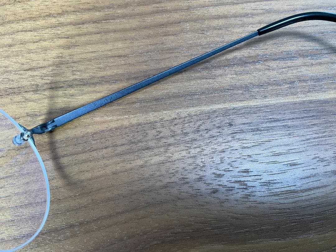 白山眼鏡店 伊達メガネ ラウンド/丸型 フチなし/リムレス