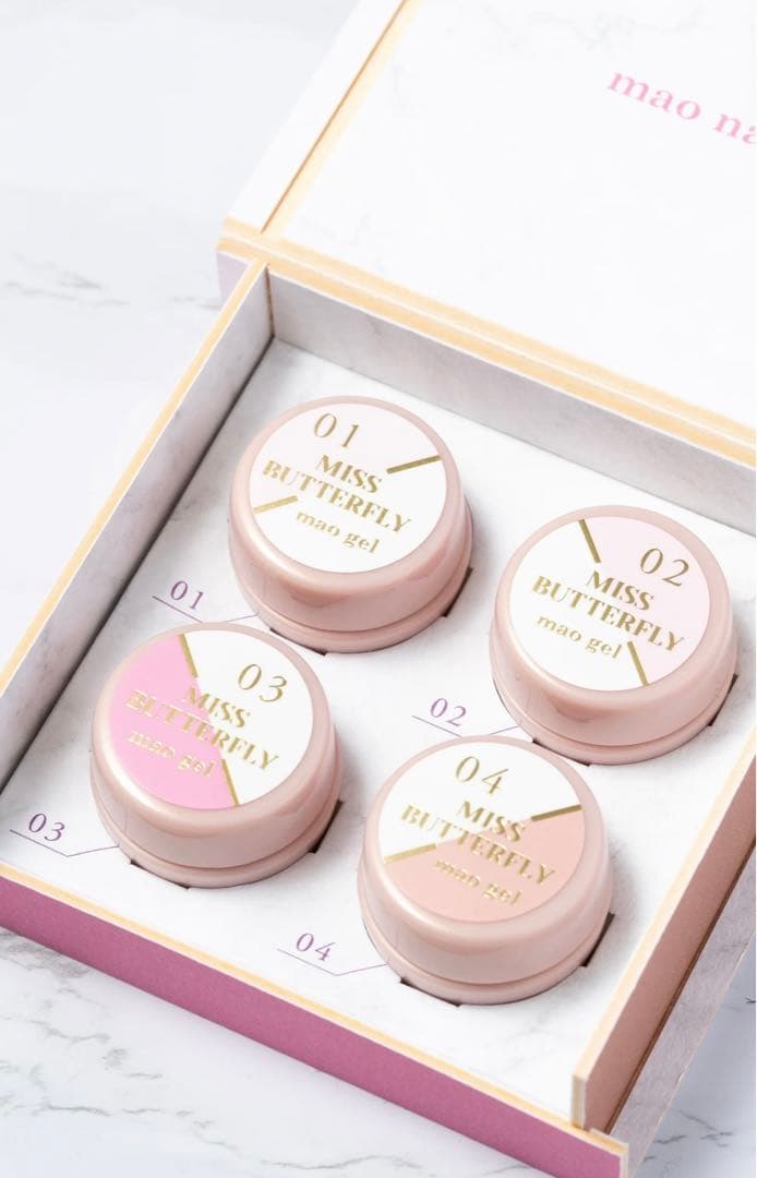 mao nail ミスバタフライ　ピンク系パレット　ネイルジェル　マオジェル