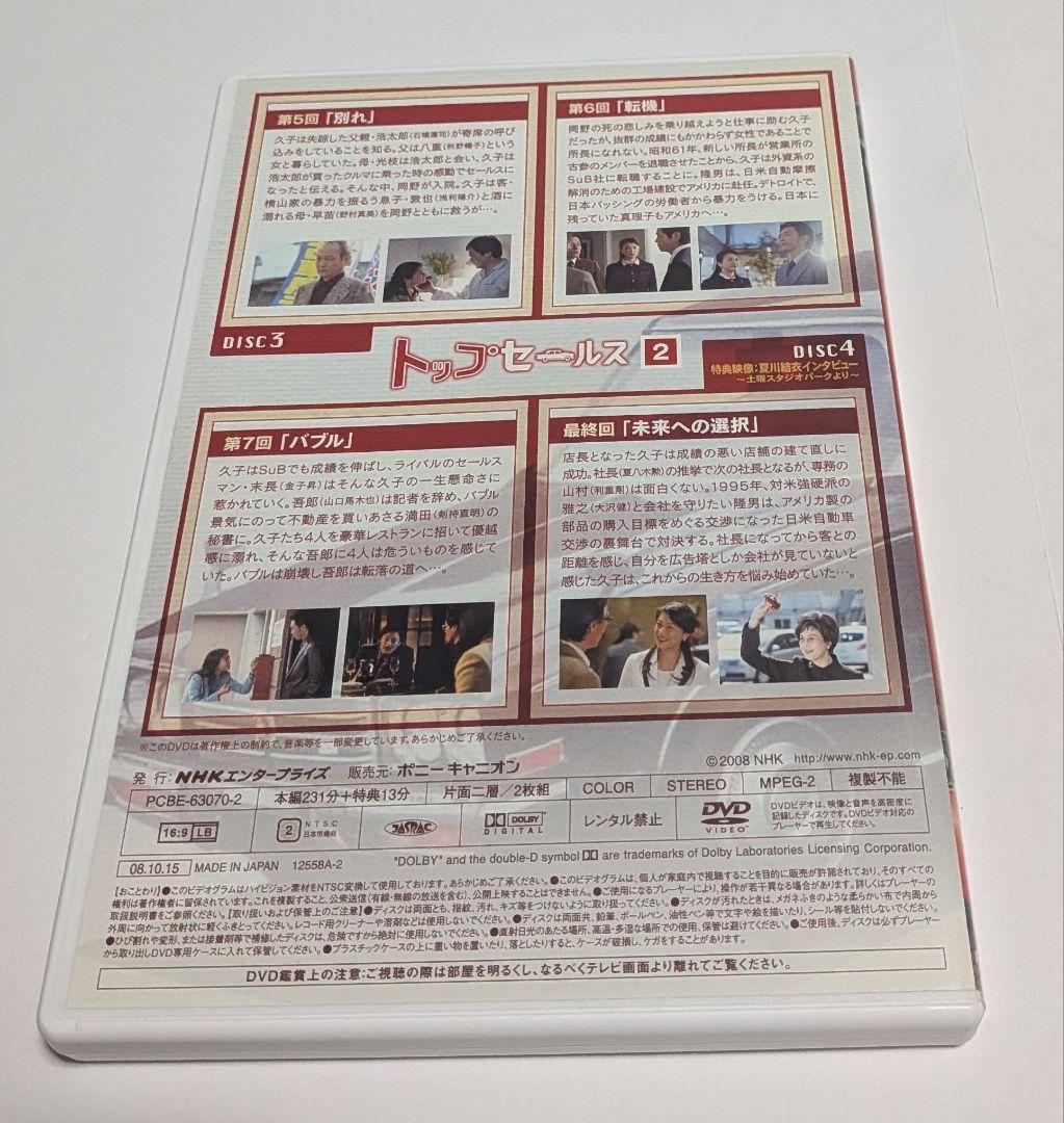 トップセールス DVD-BOX 夏川結衣 椎名桔平 石田ひかり