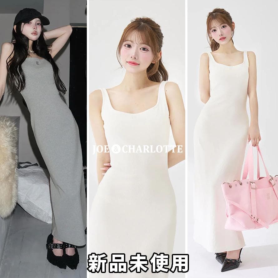 ダーリッチ darich シェイプリブカットロングワンピース ホワイト FREE