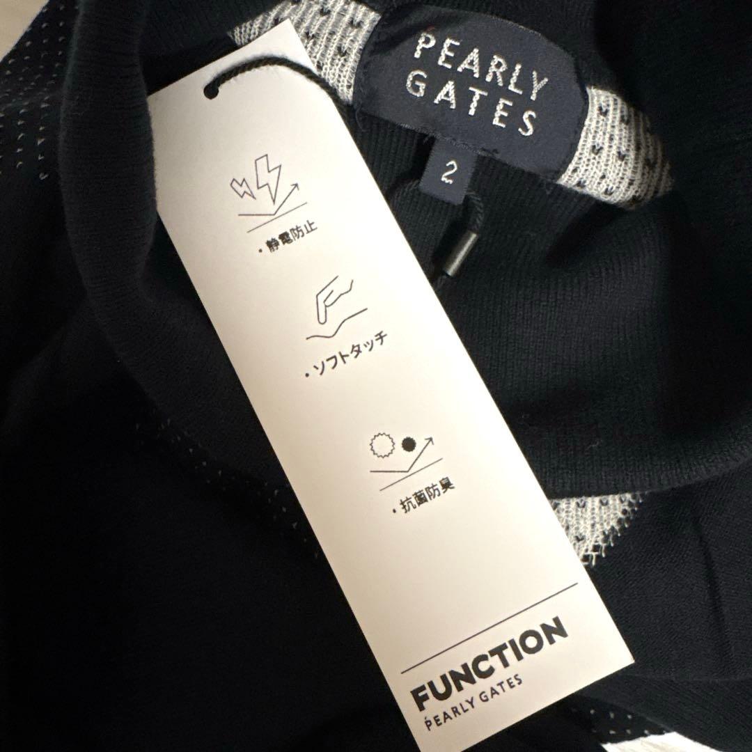 パーリーゲイツ☆新品 カシミヤタッチコットン コラーゲン加工タートルネックニット