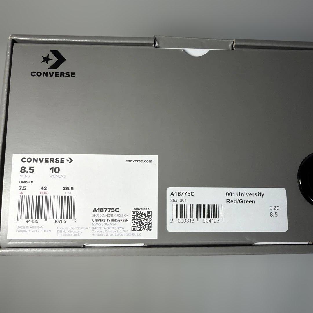 US8.5 新品 SHAI 001 converse Winter Red