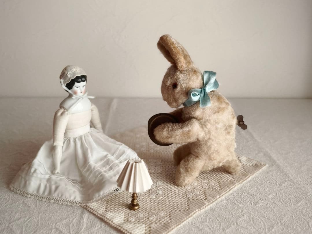 【キラキラさま】vintage ❀ ゼンマイ仕掛けの シンバル うさちゃん