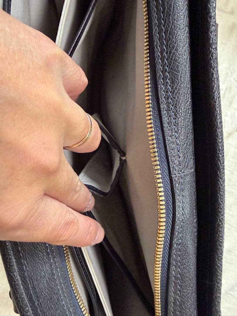 土屋鞄　アルマス　バッファローブリーフケース　アーバンネイビー