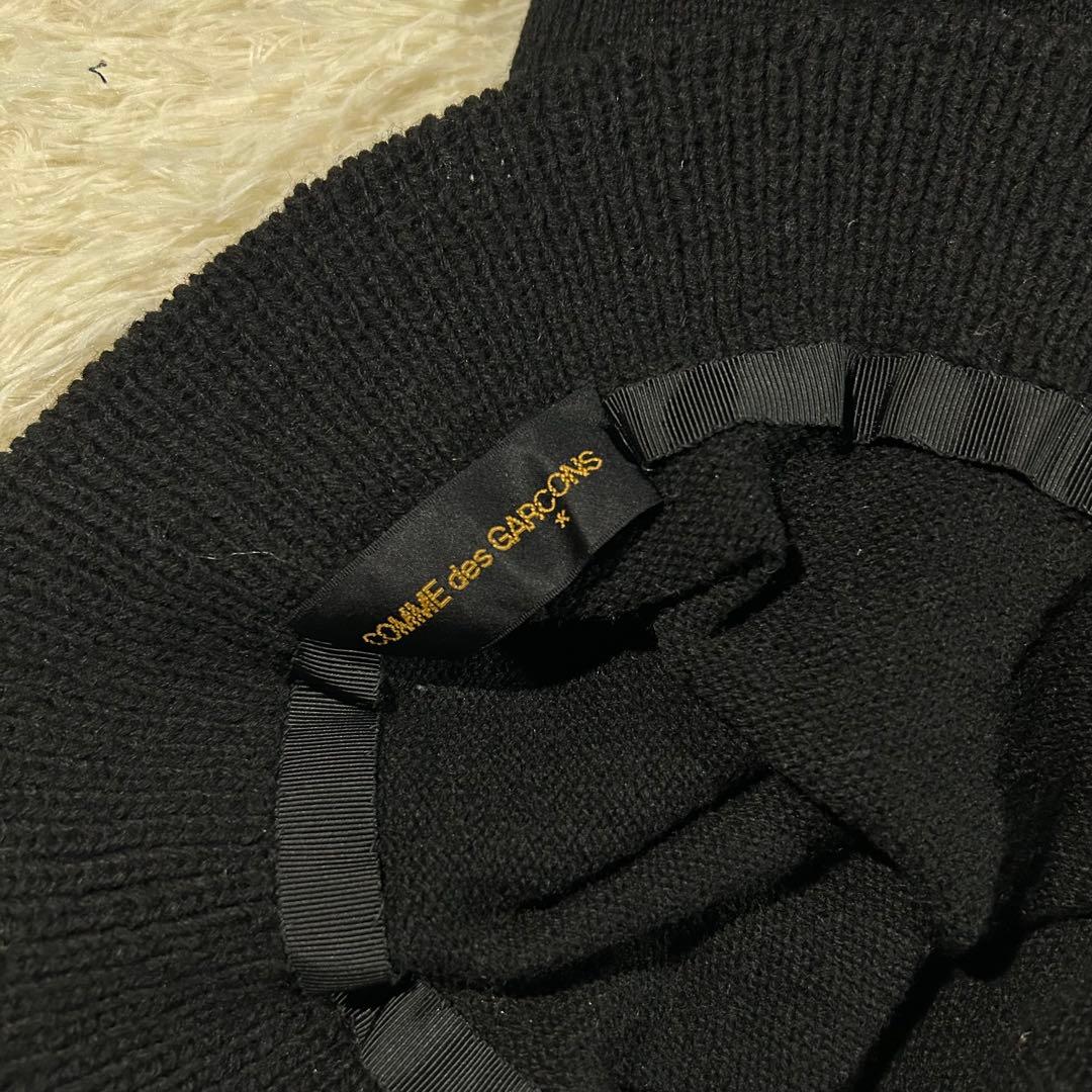 希少 80s~ ARCHIVE デザインニットハット 黒 変形