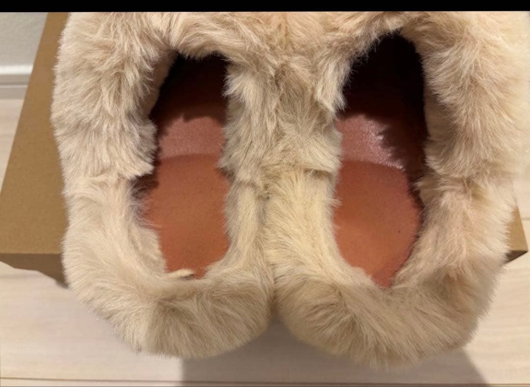 Racbaki♡ラクバキ ファーサボ ベージュ♡Sサイズ♡本日限定お値引♡