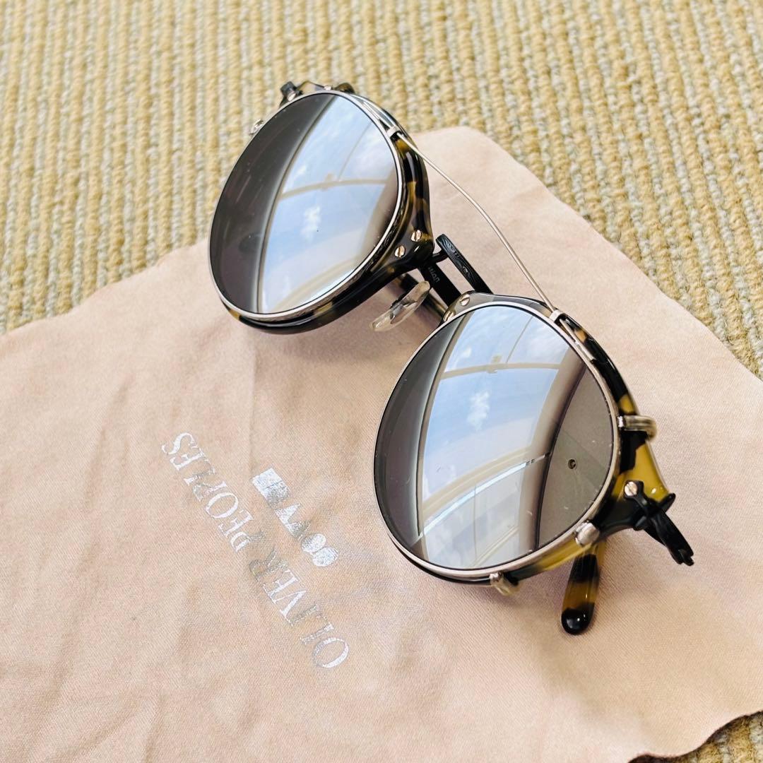 【極美品】OLIVER PEOPLES 505 雅 DTBK クリップオン付き