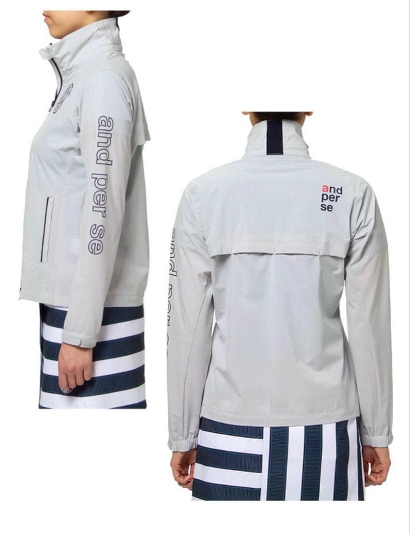 極美品❗️アンパスィ レディース レインウェア グレー 上下セット