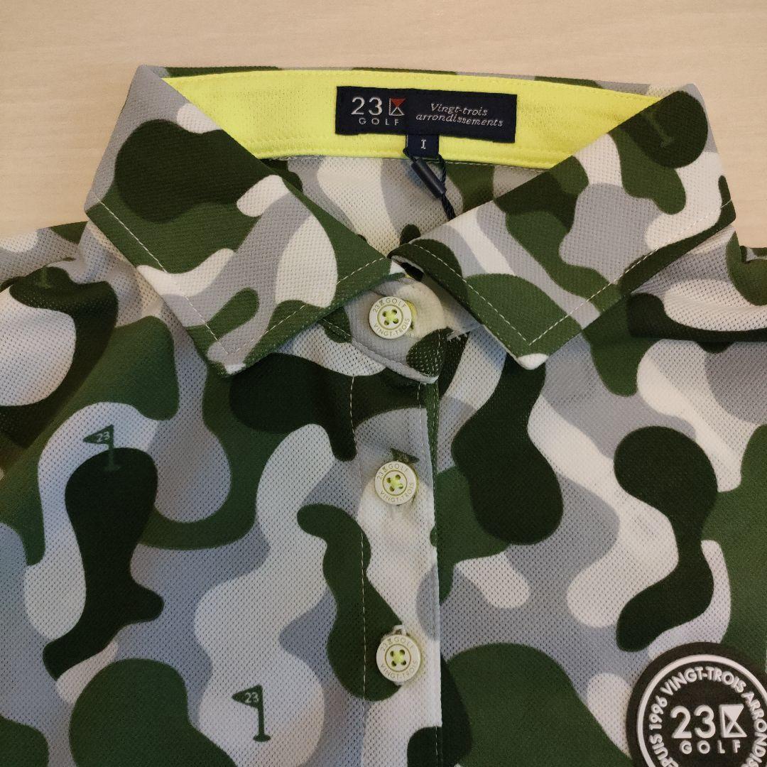 【新品】23区GOLF マンギラオコラボ 迷彩柄 レディース ポロシャツ