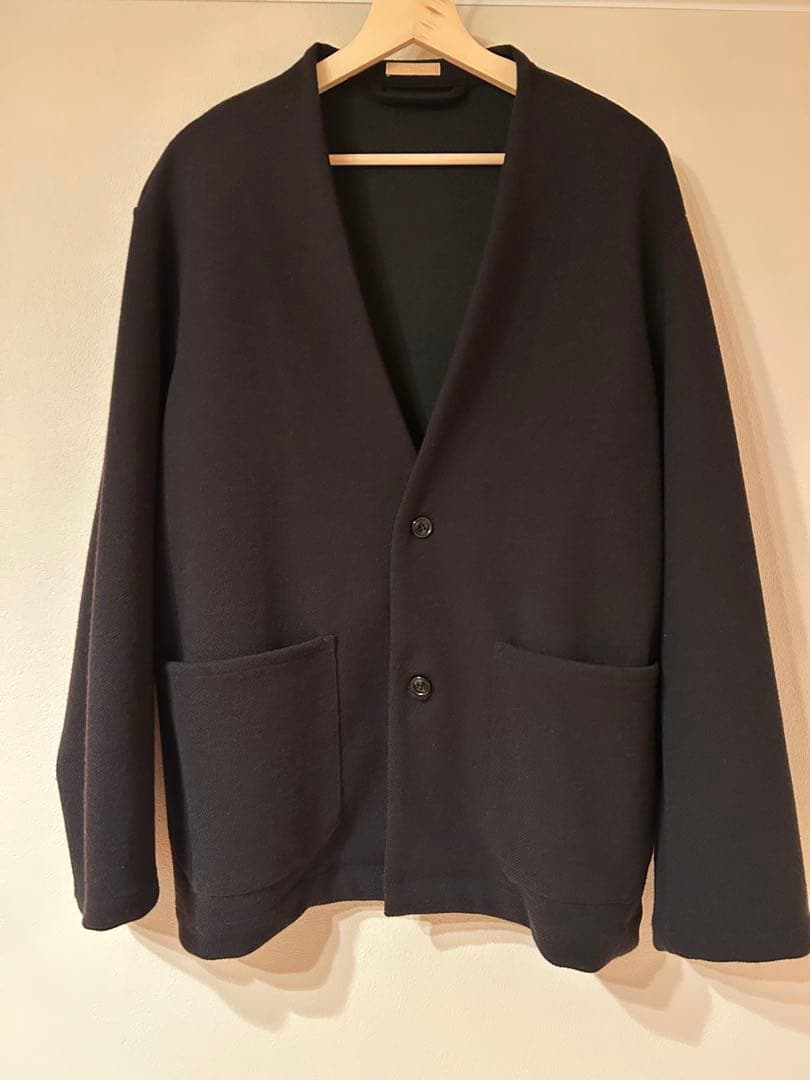 LAMOND (ラモンド) ノーカラージャケット カーディガンブラックsize3