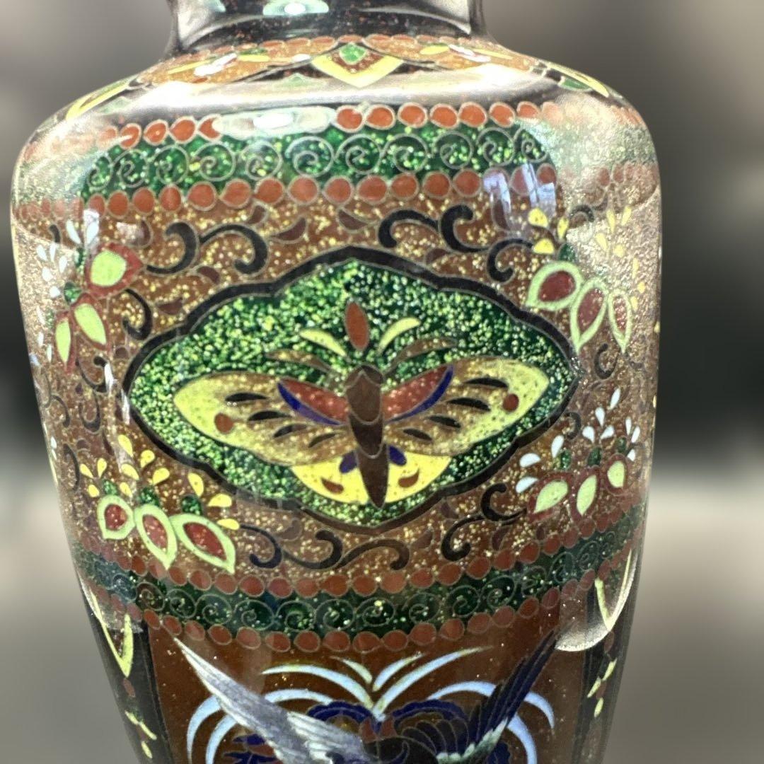 七宝焼，掐丝珐琅，花瓶，花器，置物