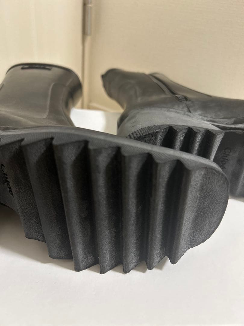 【美品】Chloé ブラック 黒black ラバーブーツ