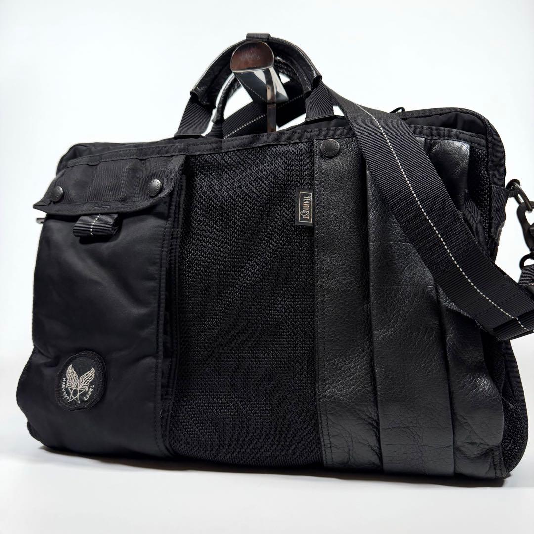 【極美品】ハーヴェストレーベル　ビジネスバッグ　2way カスタム　ブラック