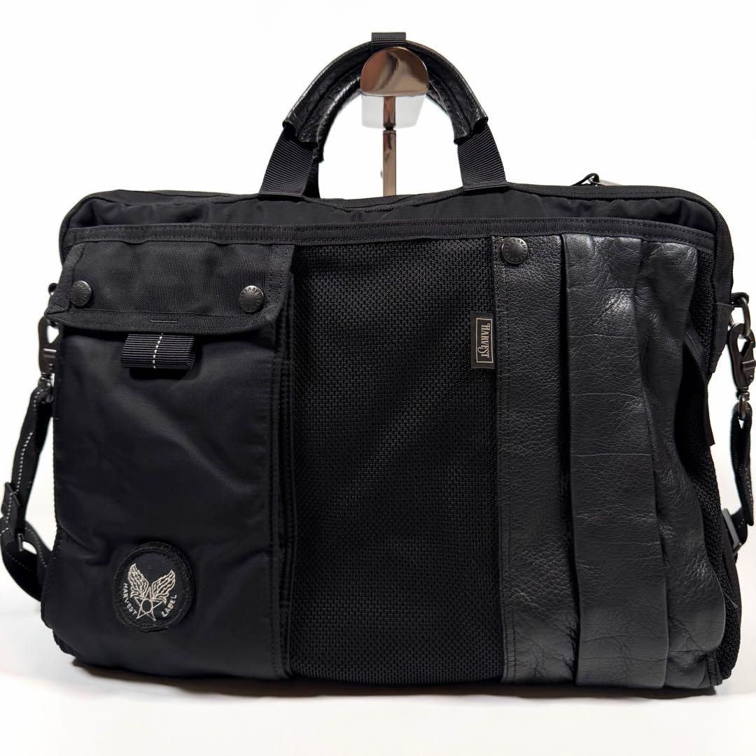 【極美品】ハーヴェストレーベル　ビジネスバッグ　2way カスタム　ブラック