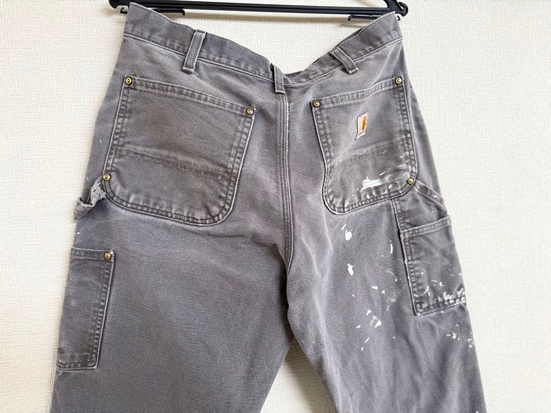 超スペシャル 32X32 W32 カーハート ダブルニー パンツ グレー
