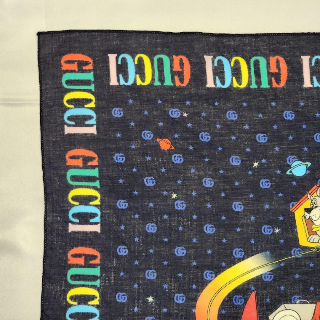★GUCCI × THE JETSONS★ハンカチ ジェットソンコラボ ネイビー