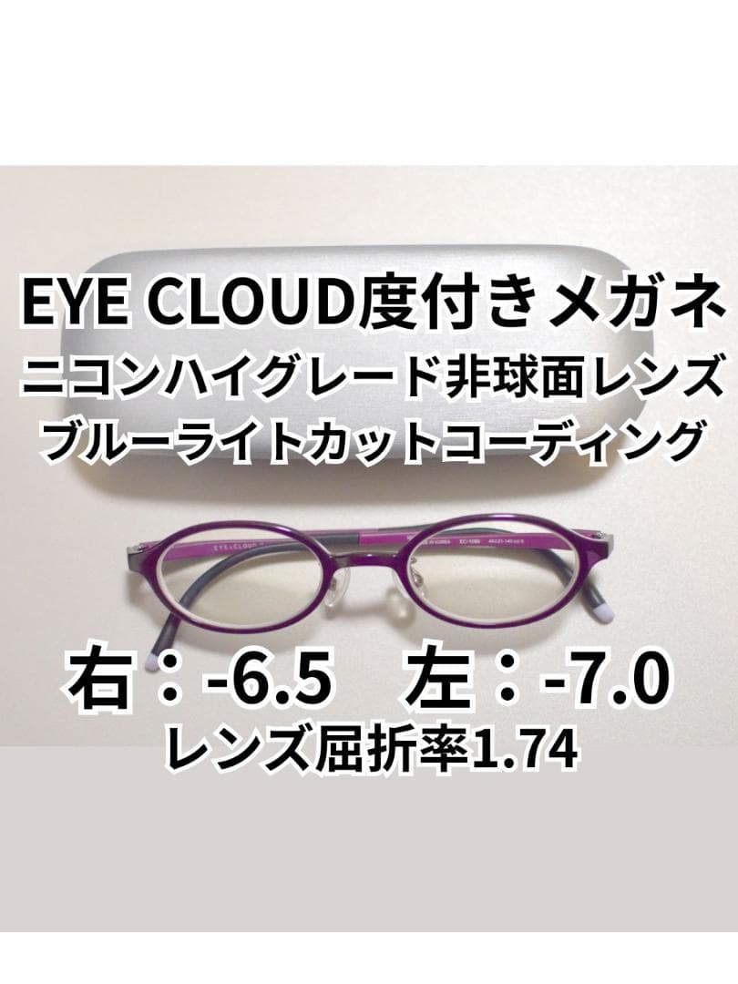 強度近視用メガネ　ニコンハイグレード非球面レンズ　ブルーライトカット