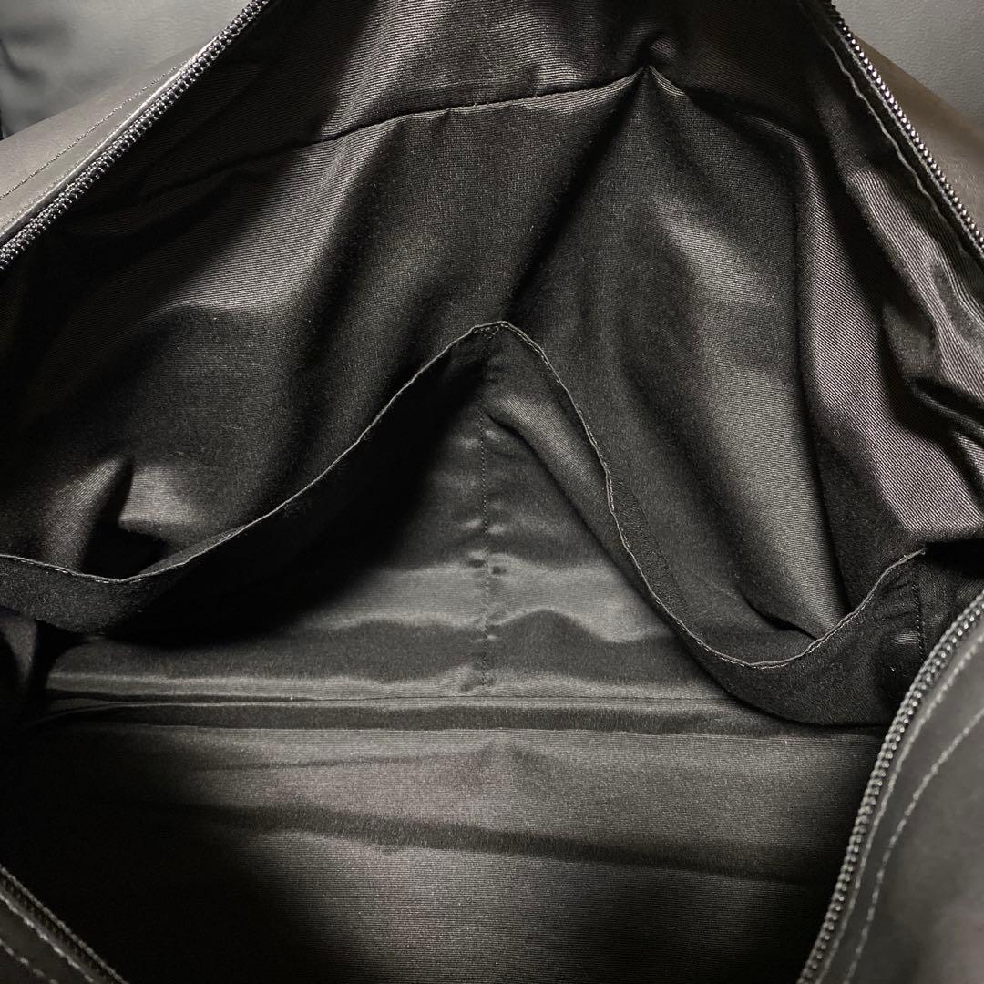 COACHコーチ F70668 オールブラック レザー 2wayボストンバッグ