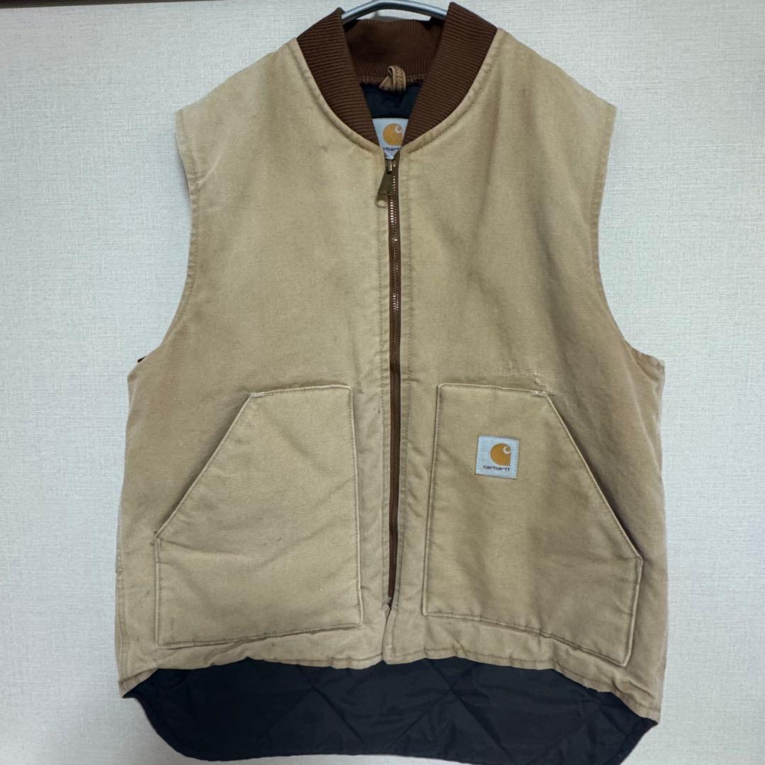 ト*ー様 Carhartt ベスト　ダックベスト　ベージュ