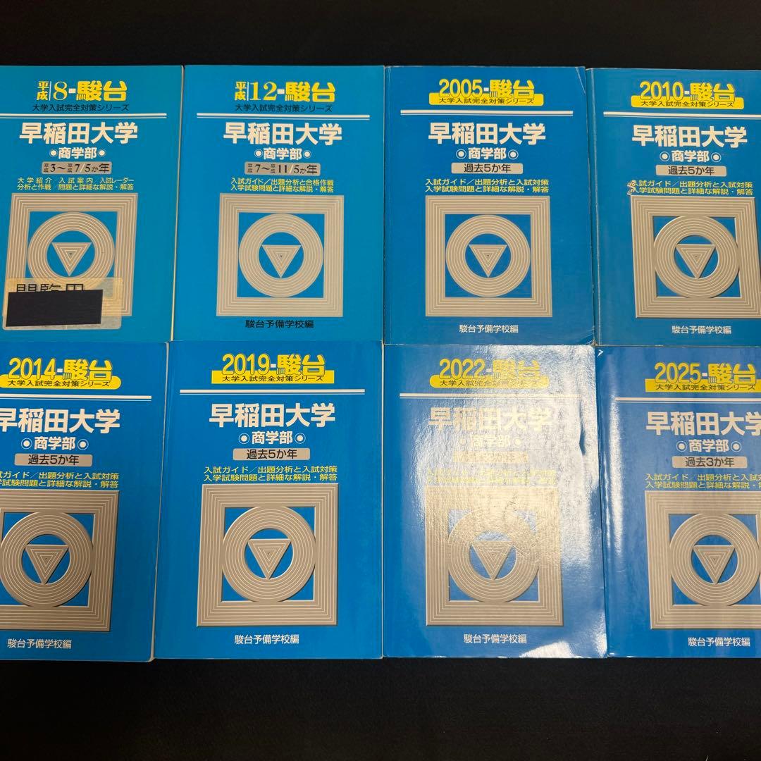 青本　早稲田大学　商学部　1991年～2024年 34年分　駿台予備学校