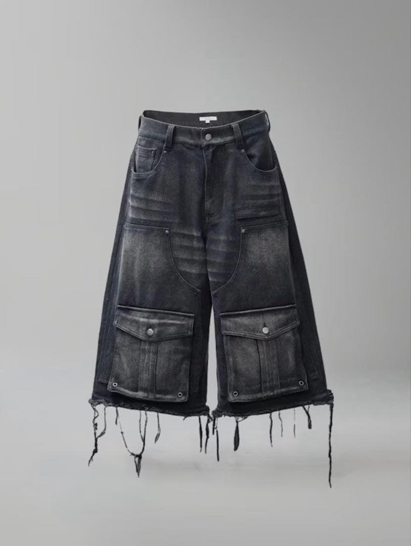 【CHIKASHITSU PLUS HIGH】cargo denim pants