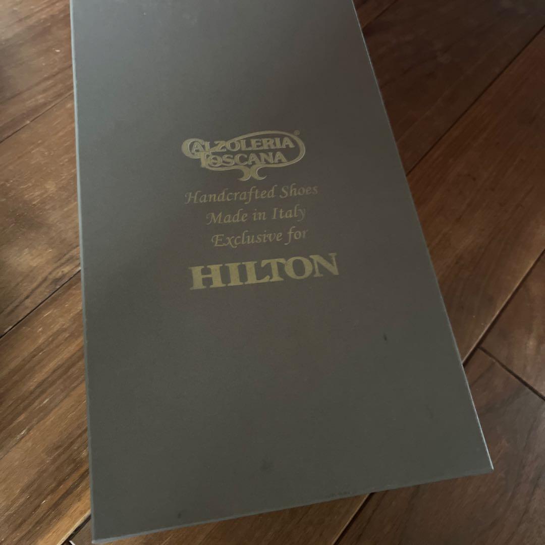 HILTON ブラック レザー ドレスシューズ