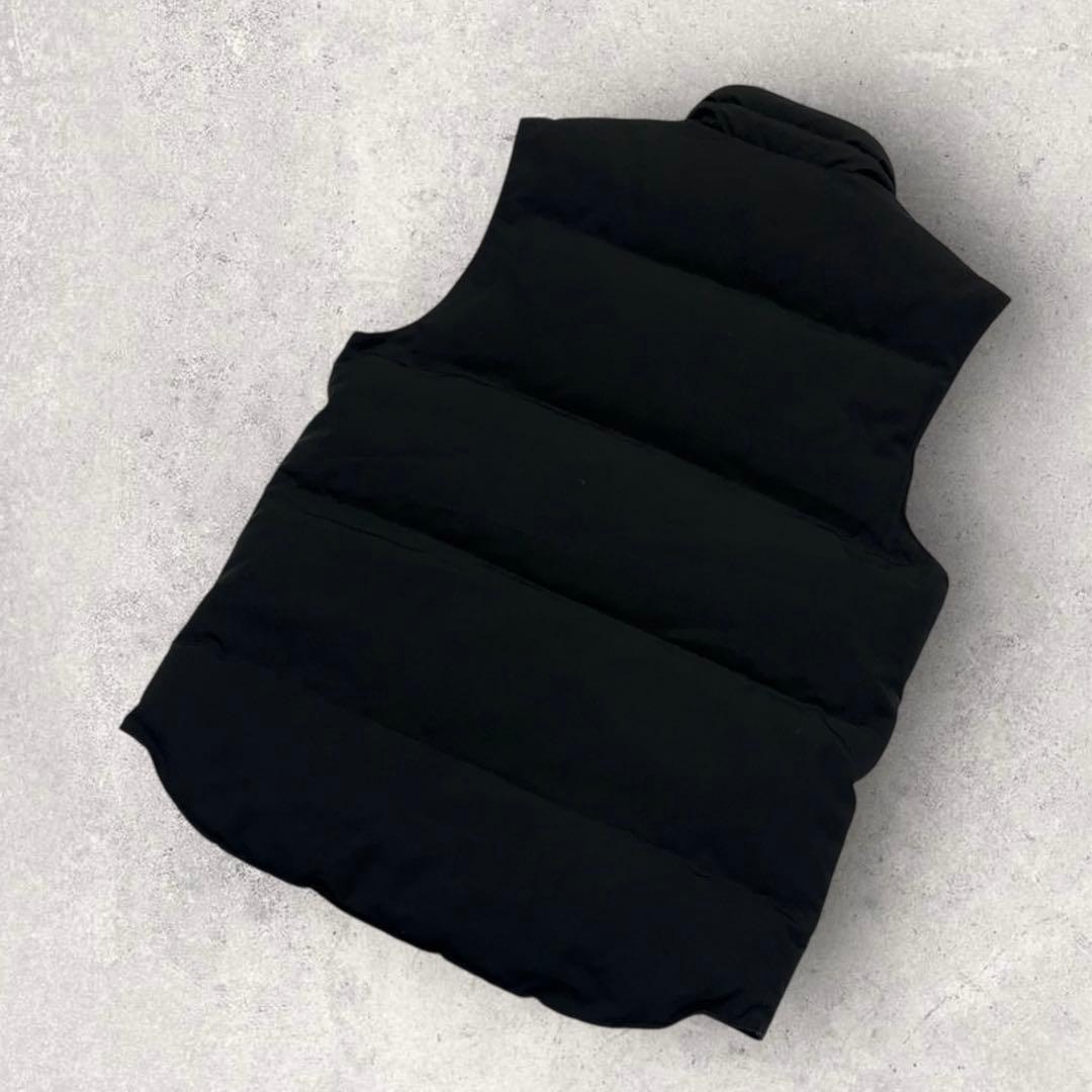 12052【ホログラム付き】カナダグース　ワッペン付きダウンベスト　黒