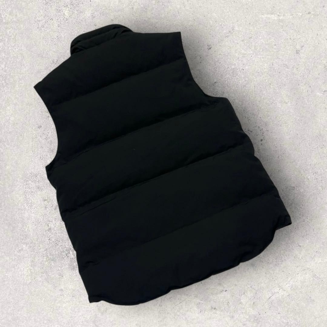 12052【ホログラム付き】カナダグース　ワッペン付きダウンベスト　黒