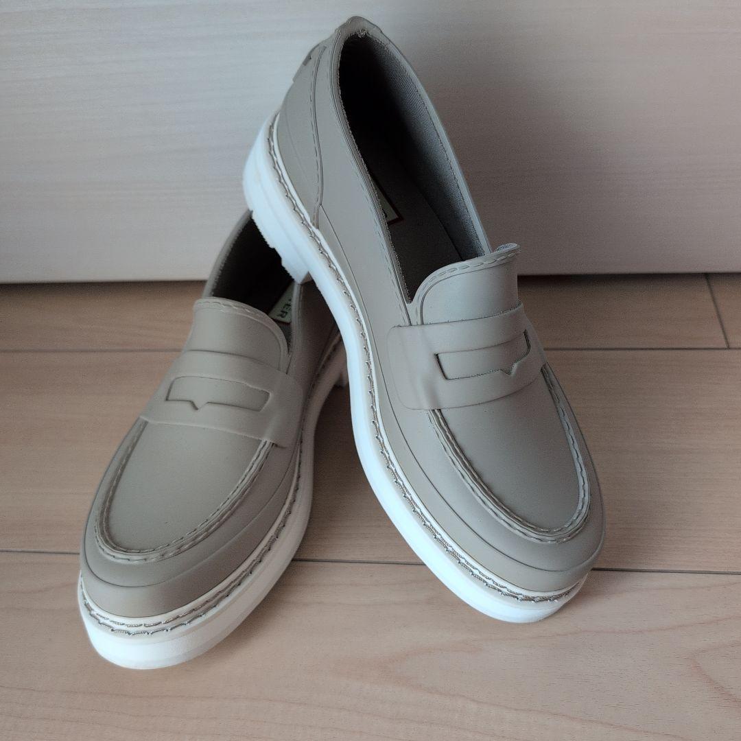 新品　HUNTER 　ハンター リファインドステッチペニーローファー