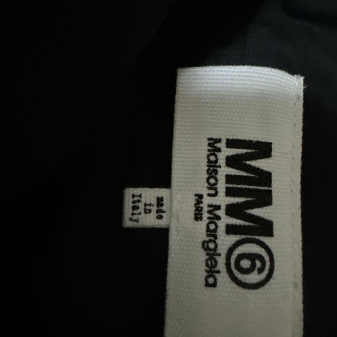 MM6メゾンマルジェラ黒 ストライプ ワイドパンツ