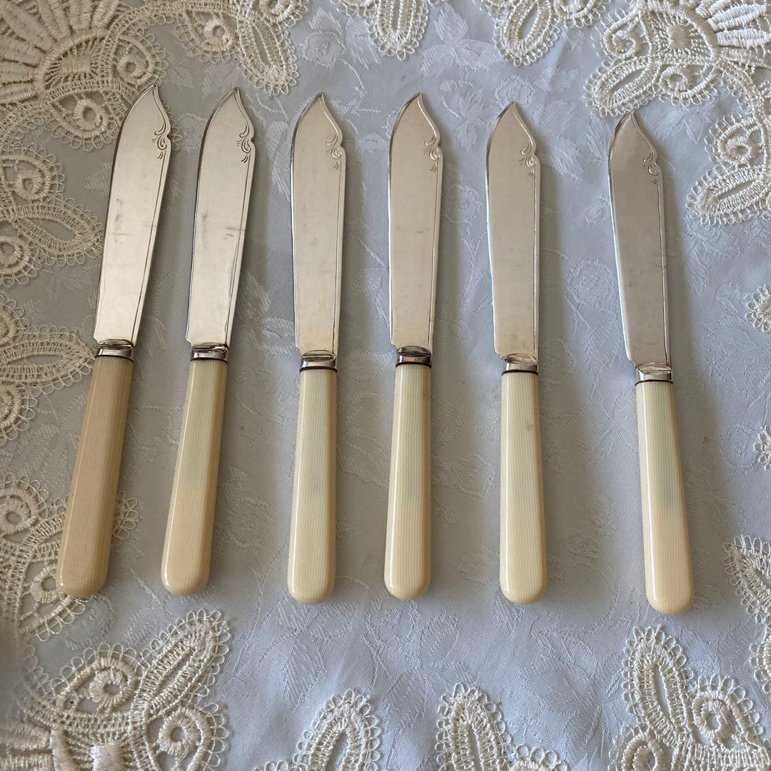 英国アンティーク シルバープレイト　ナイフ& フォークセット