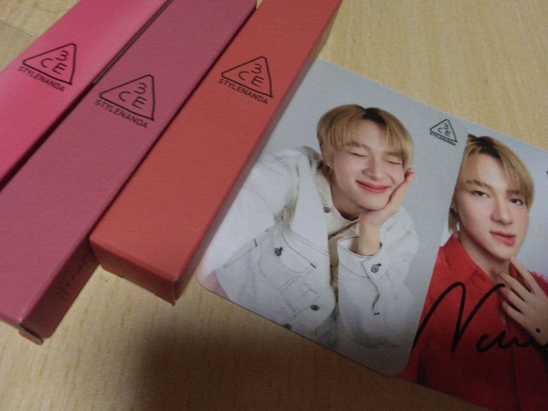 3CE リップグロス 3本 nunew カード付き zeenunew