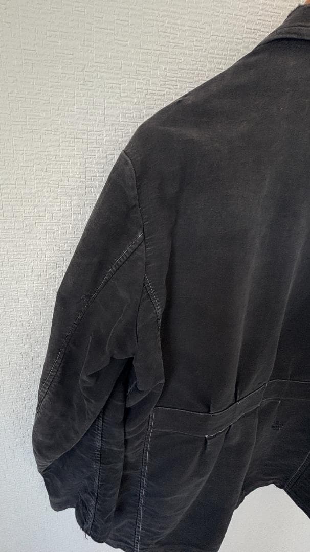 1940-50s フランス製 ブラック モールスキン ジャケット