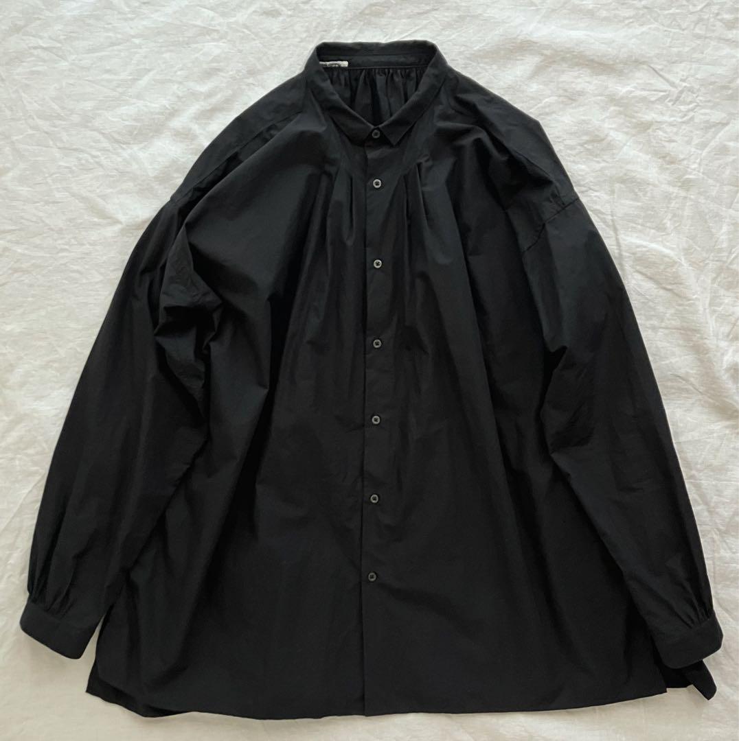 トップス kaval Wide gather blouse black