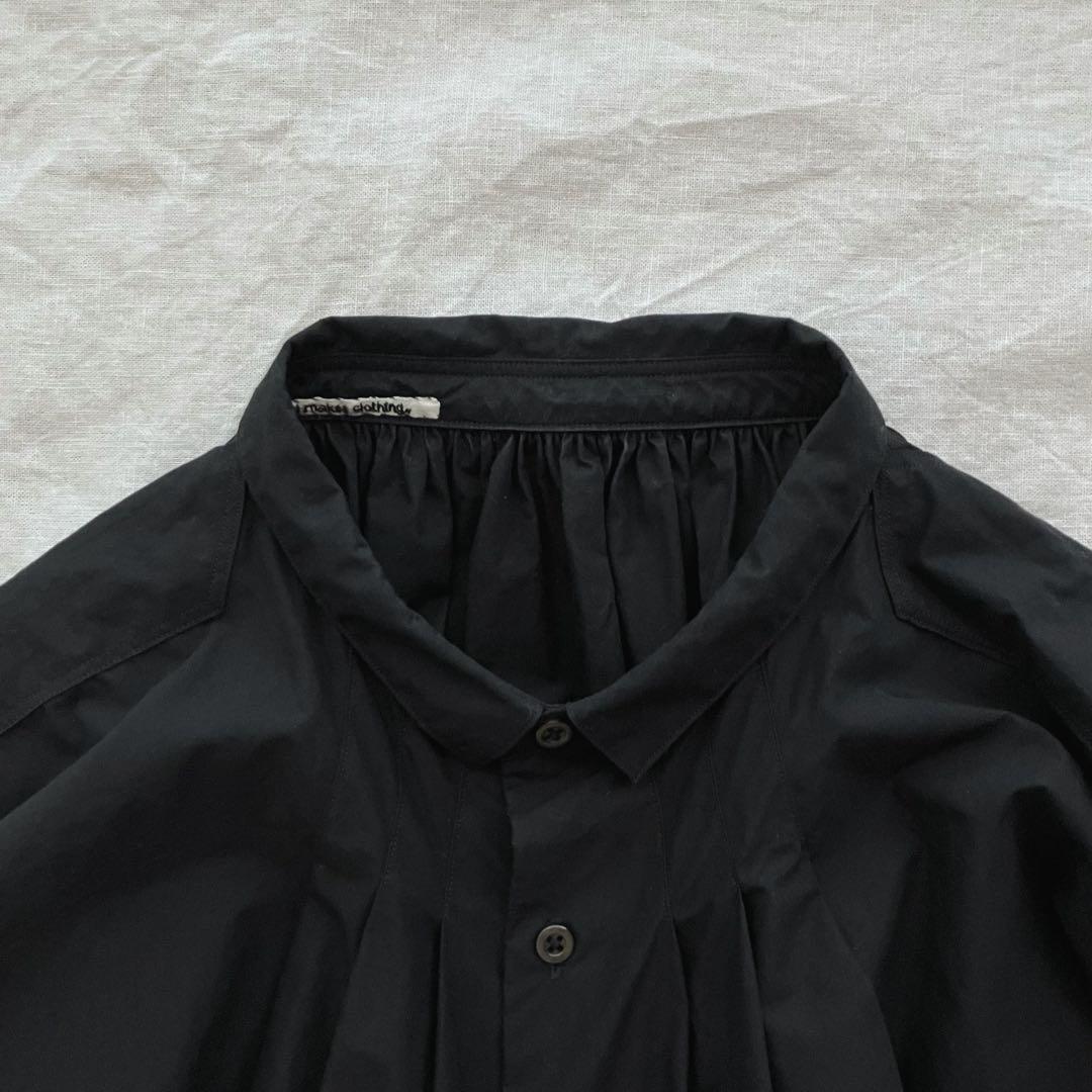 トップス kaval Wide gather blouse black