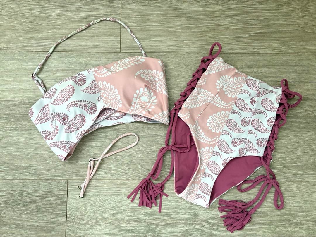 アリシアスタンALEXIA STAMペイズリー柄ハイウェストビキニスイムウェア