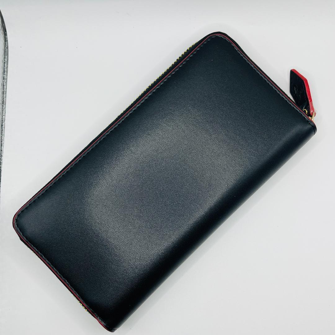 未使用 Vivienne Westwood 長財布 人気 シンプル定番 黒×赤