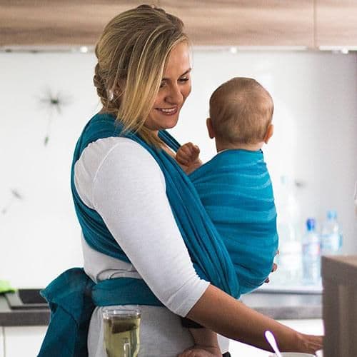 ディディモス ベビーラップ 青い波 サイズ4