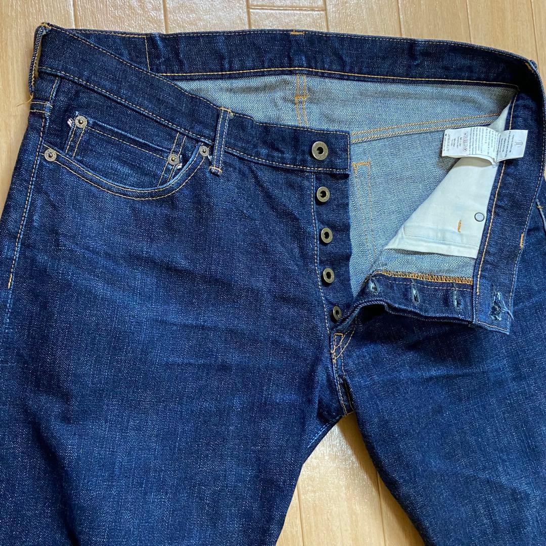 W36ジャパンブルー ジーンズ　濃紺ストレッチデニム