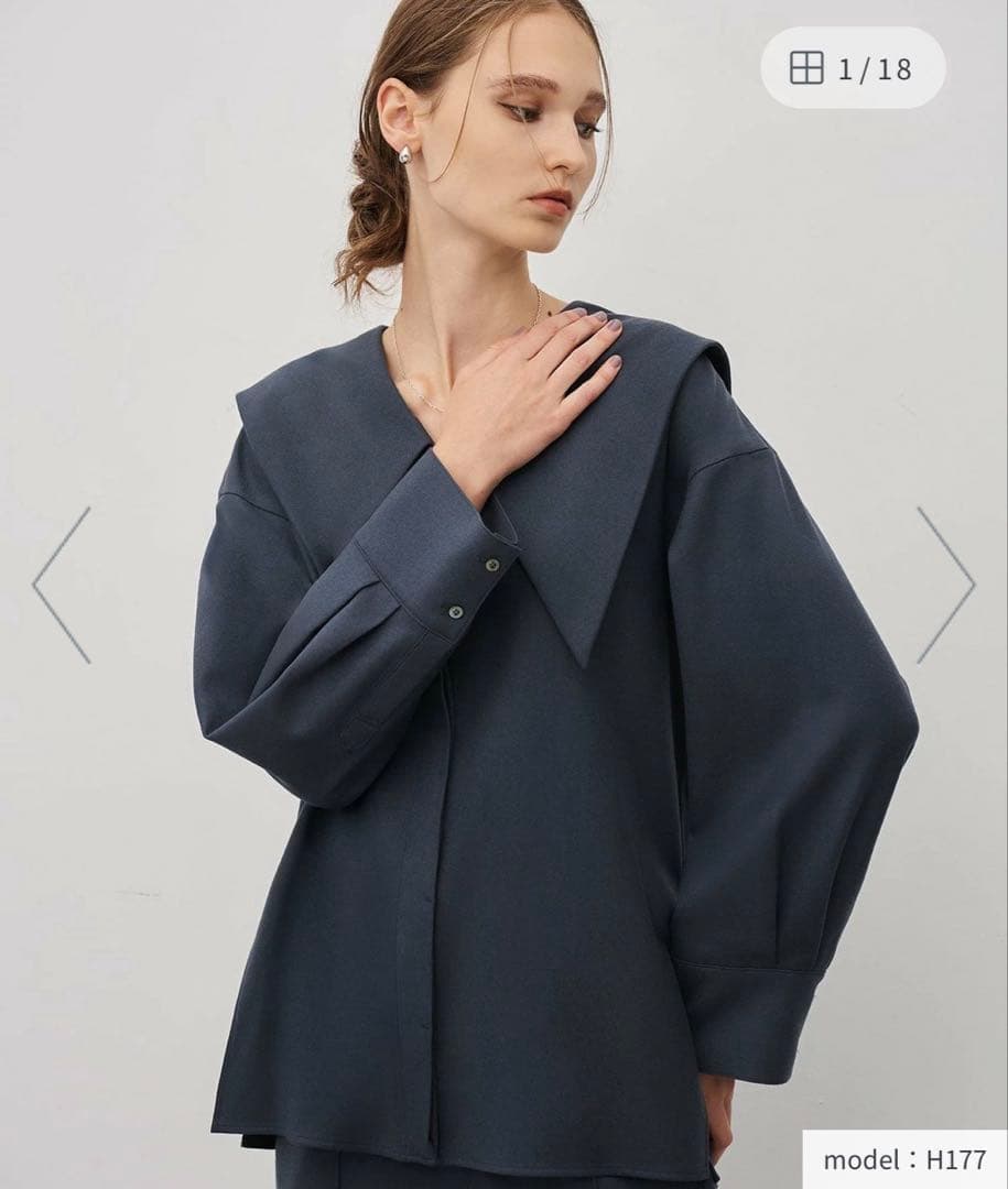 uncraveフランネル BIGカラーシャツ