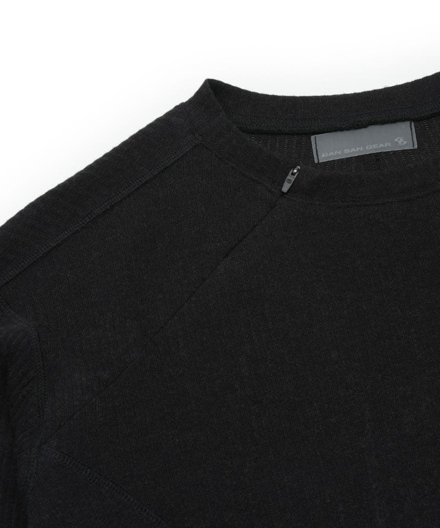 SAN SAN GEAR RIBBED LONG SLEEVES BLACK 黒