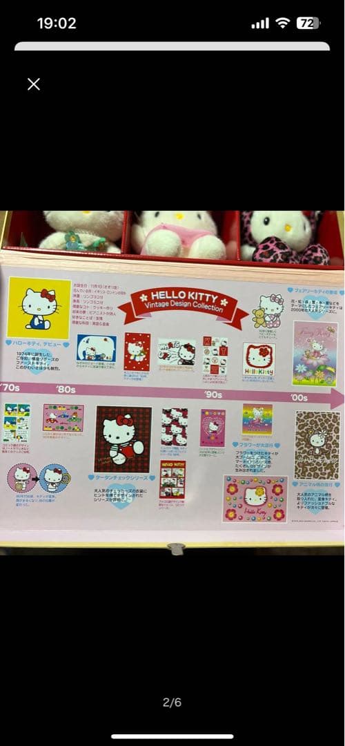ハローキティビンテージコレクション　トランクケース入りハローキティ5体完全新品！