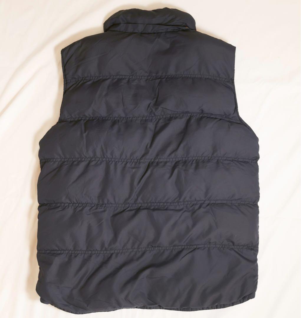 90s ラルフローレン ダウンベスト L ネイビー 裏フリース 短丈