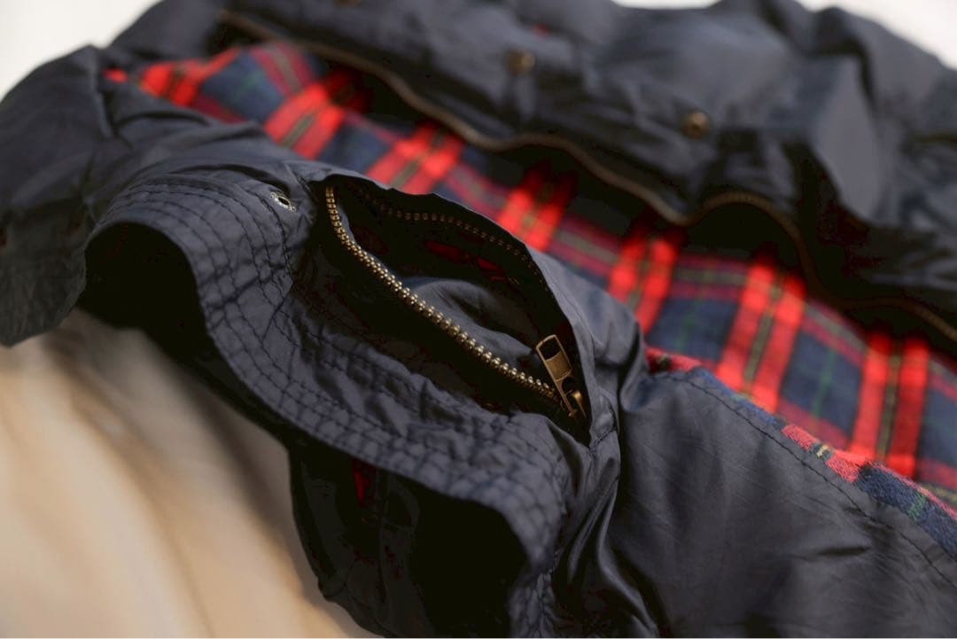 90s ラルフローレン ダウンベスト L ネイビー 裏フリース 短丈