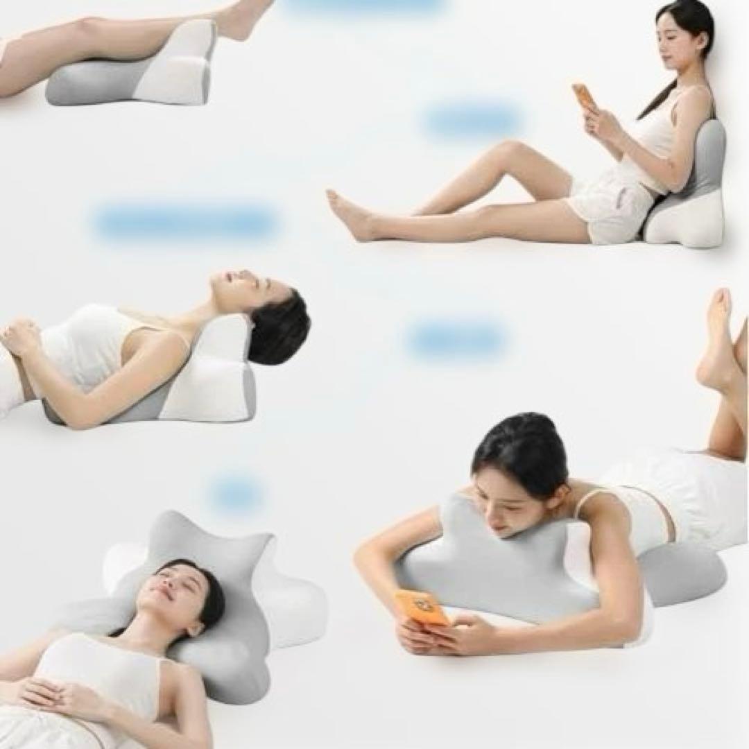 うつ伏せ枕 7in1多機能クッション　うつ伏せ寝枕 理学療法士監修設計　洗える