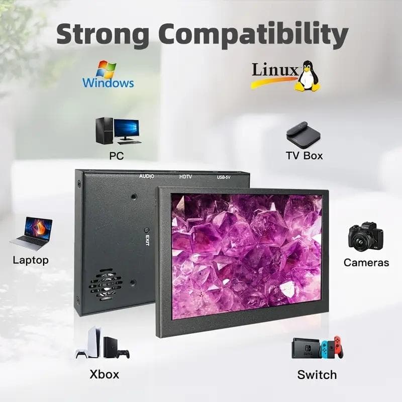 5ミニタッチスクリーンディスプレイ800x480HDUSB充電式フリッカーなし